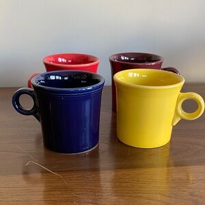 Vintage Fiestaware Homer Laughlin, O Ring  Mug Set of 4